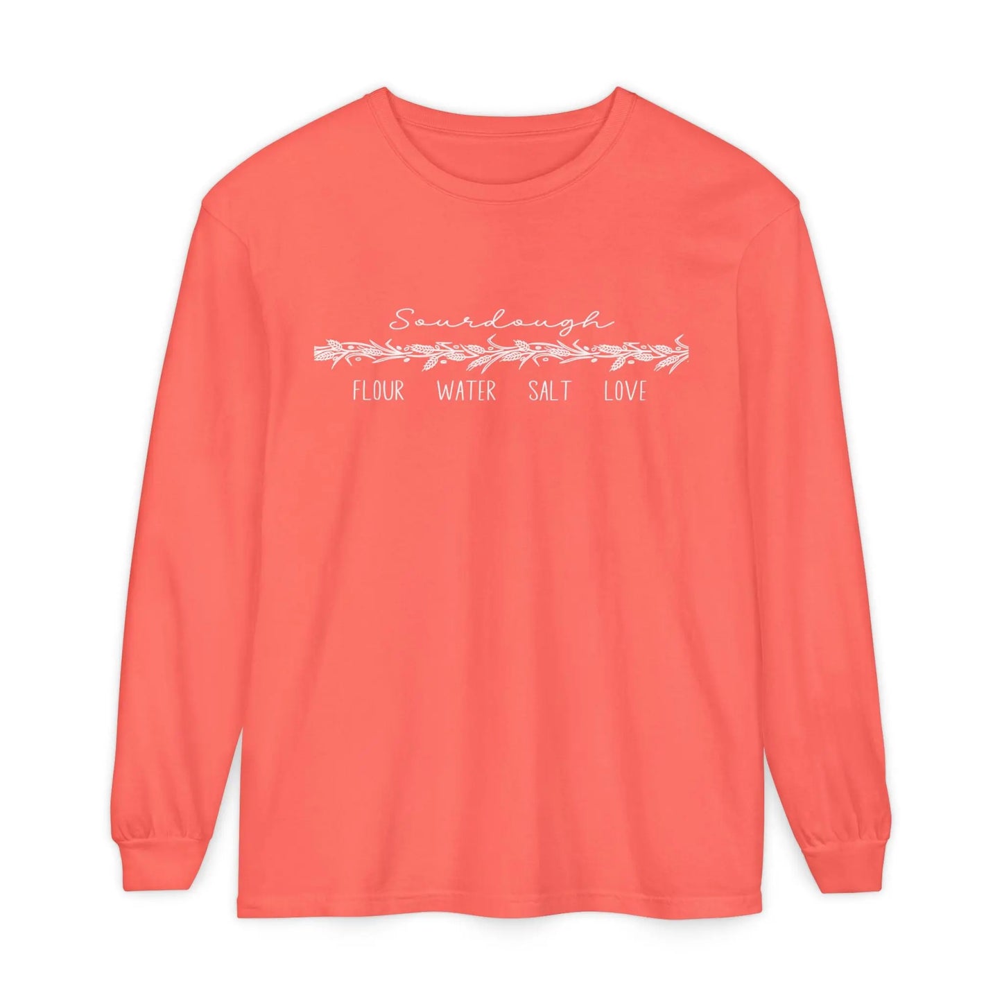 Personalized Flour Water Salt Love Sourdough Long Sleeve T-Shirt Printify