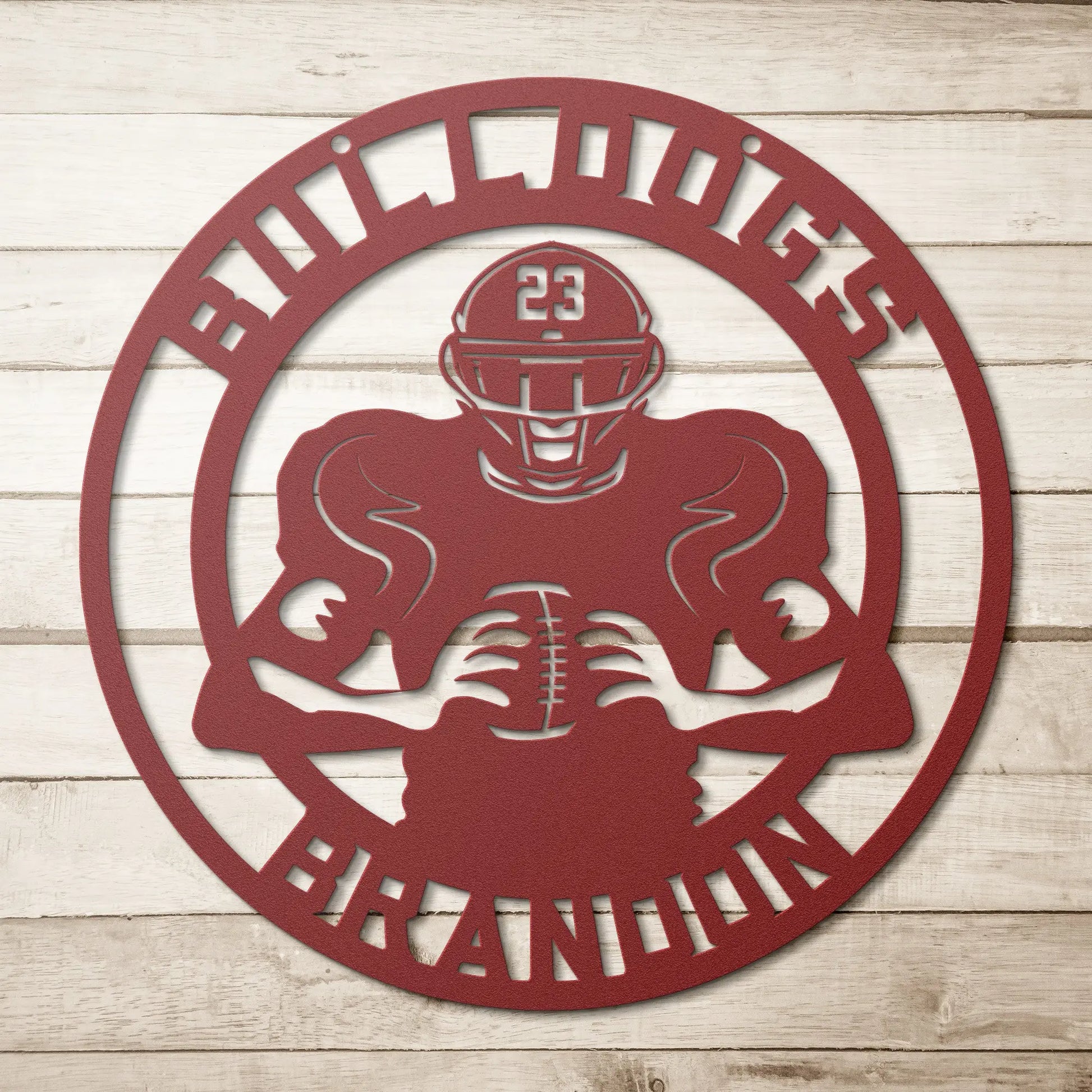 Personalized Football Metal Sign - Amazing Faith Designs