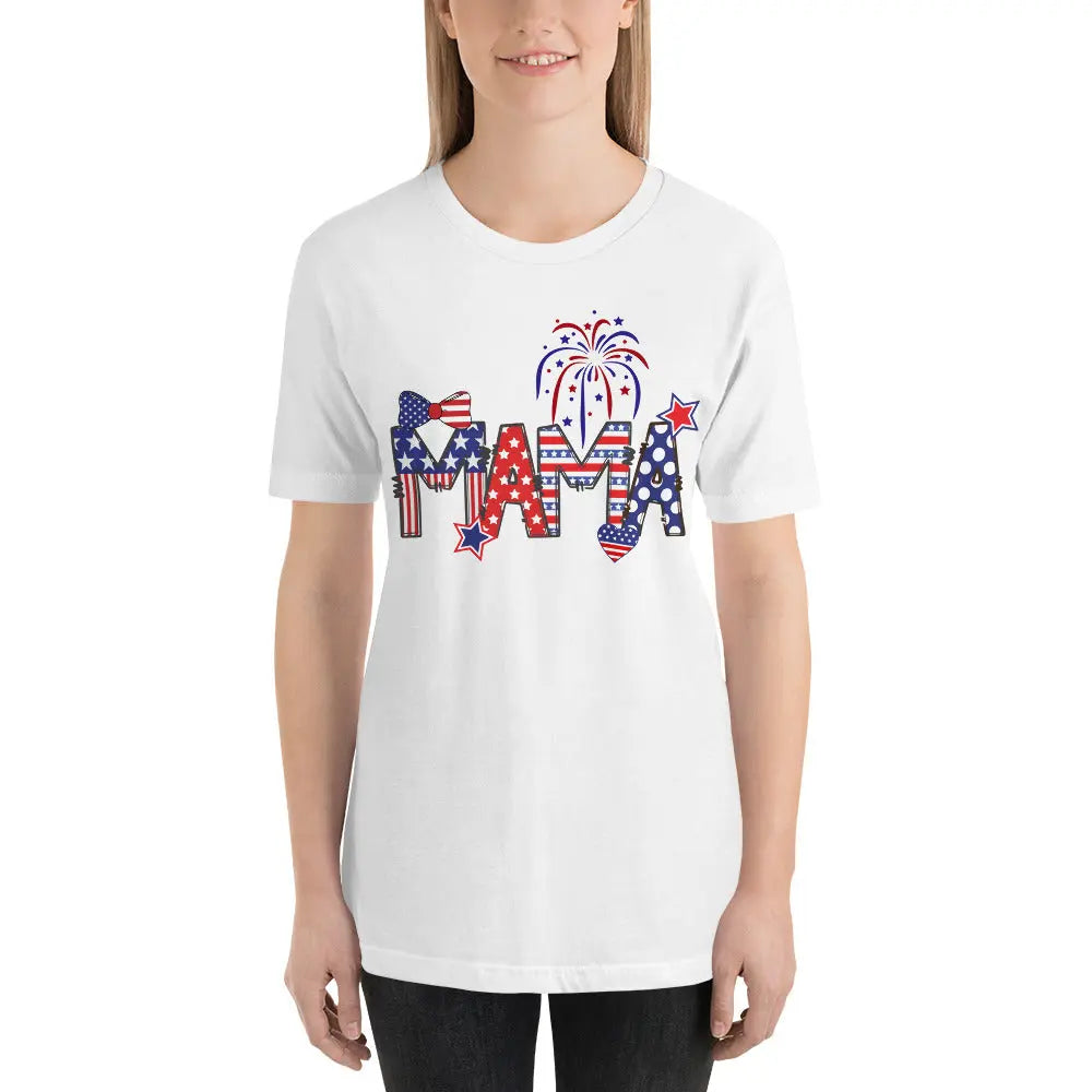 Personalized Fourth of July Unisex t-shirt | Mama, Dad Patriotic Shirt Amazing Faith Designs