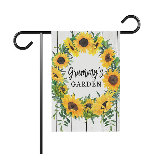 Personalized Grandma Sunflower Garden Flag | Grammy Nana Mimi Gigi Printify