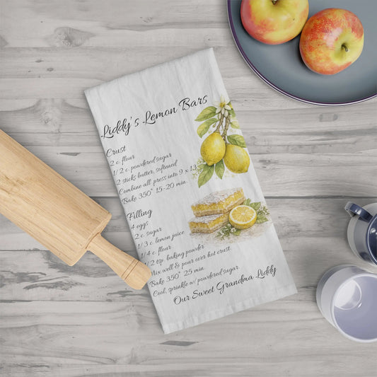 Personalized Heirloom Recipe Tea Towel Printify