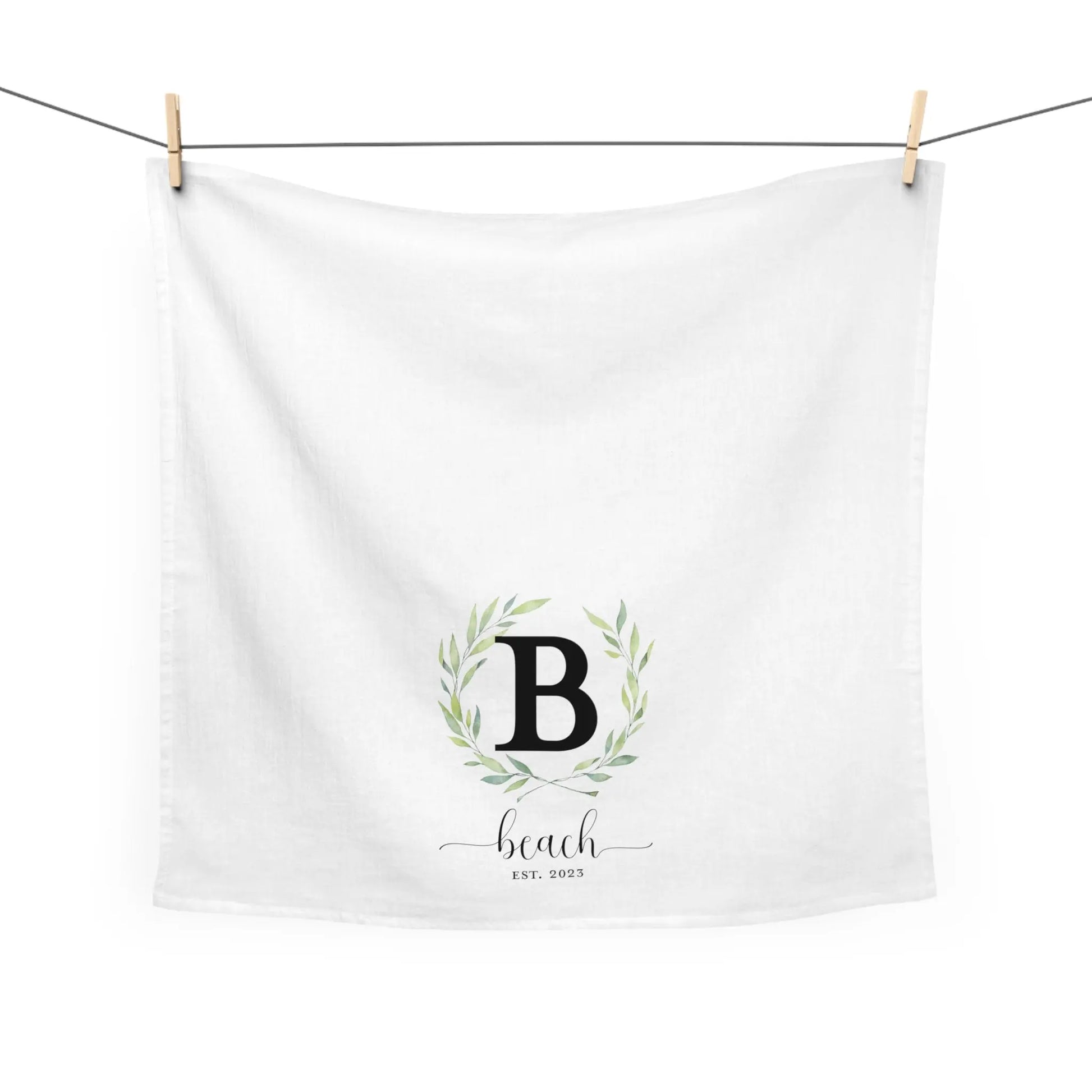 Personalized Monogram Tea Towel Printify