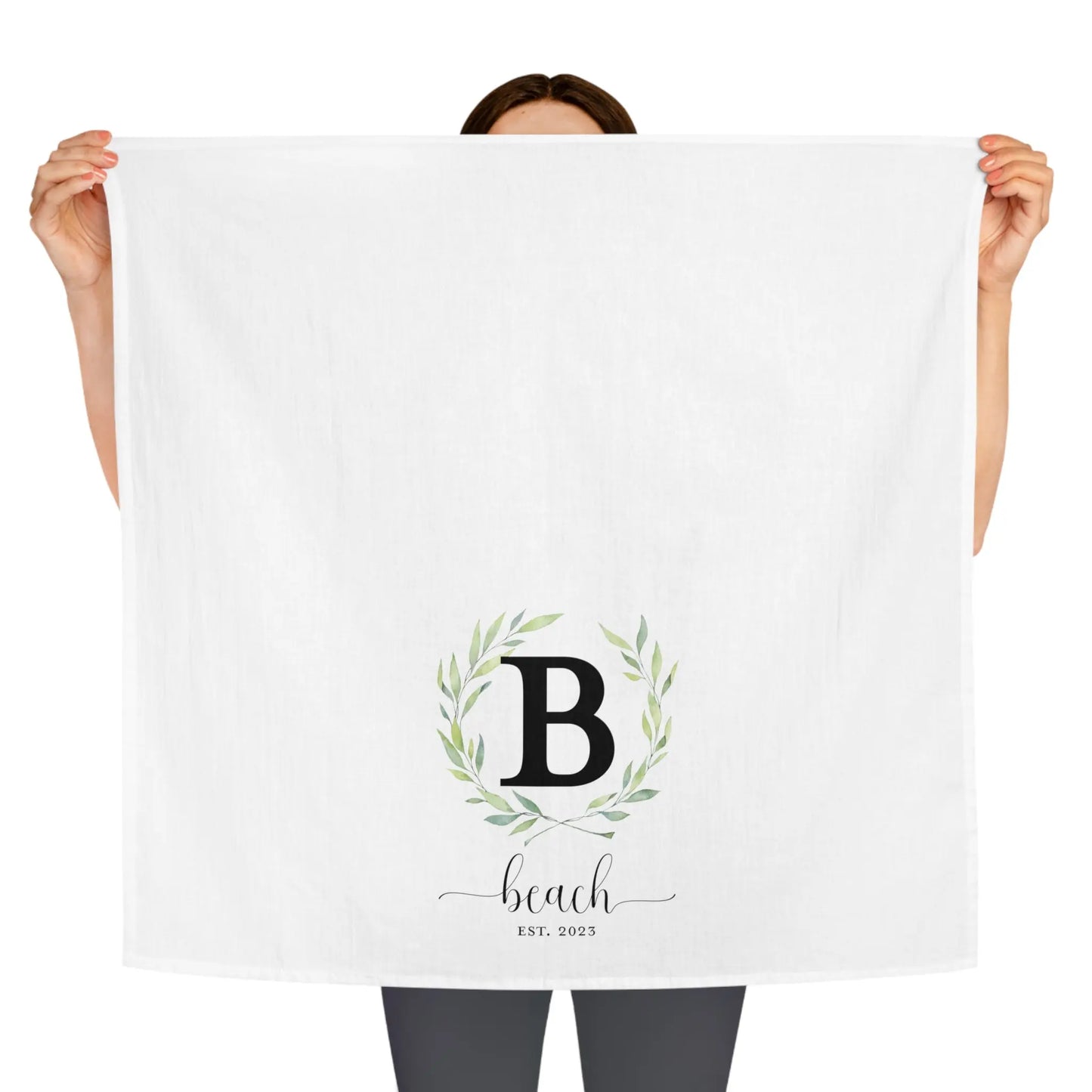 Personalized Monogram Tea Towel Printify