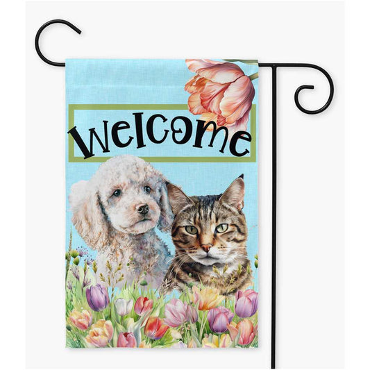 Personalized Pet Spring Garden Flag Amazing Faith Designs