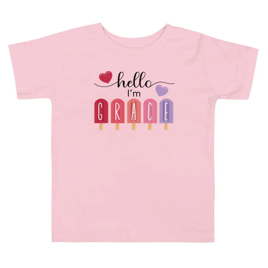 Personalized Popsicle Toddler Short Sleeve Tee Amazing Faith Designs