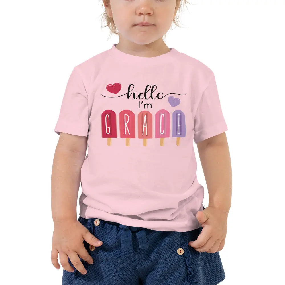 Personalized Popsicle Toddler Short Sleeve Tee Amazing Faith Designs