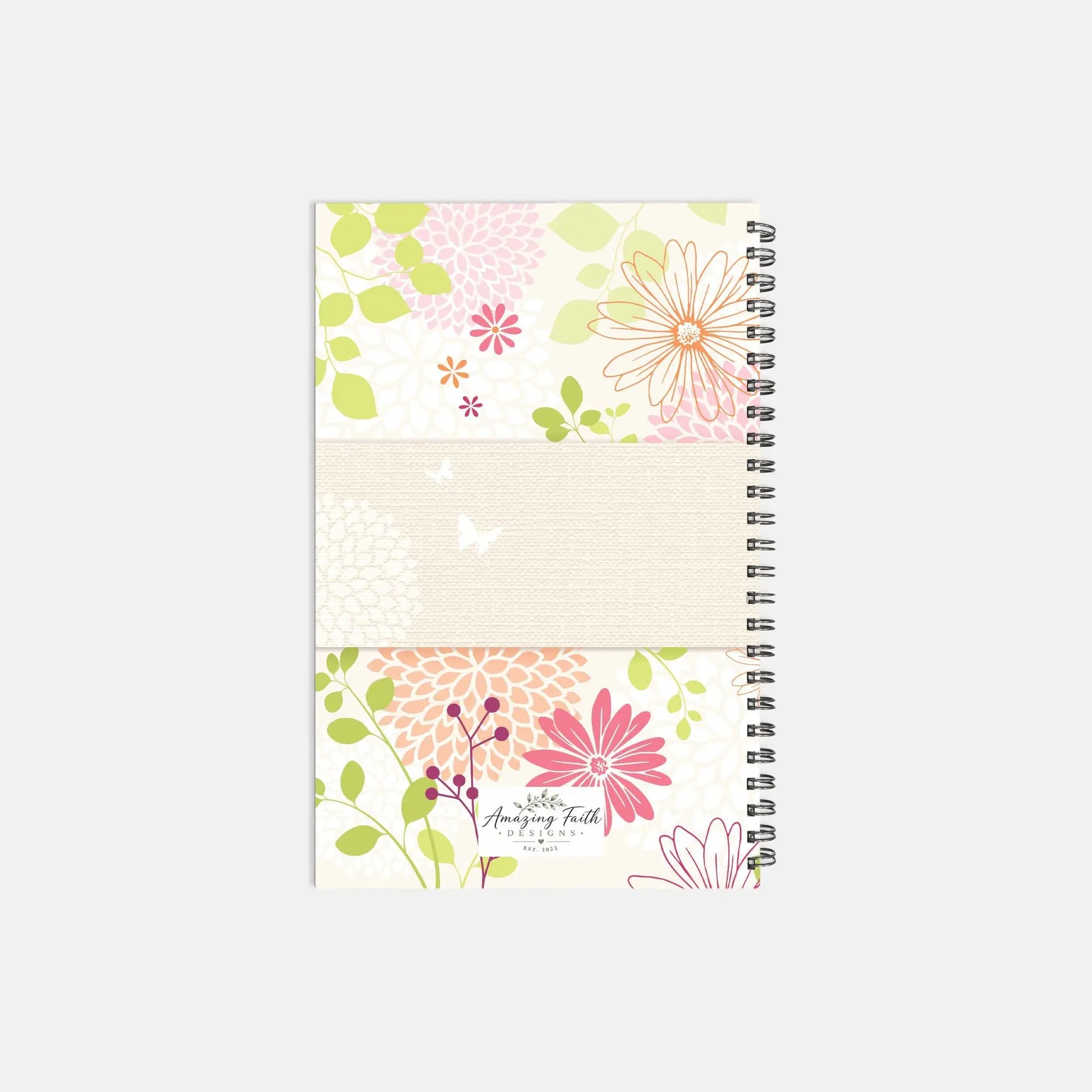 Personalized Sourdough Recipe Softcover Spiral Book 5.5 x 8.5 Amazing Faith Designs