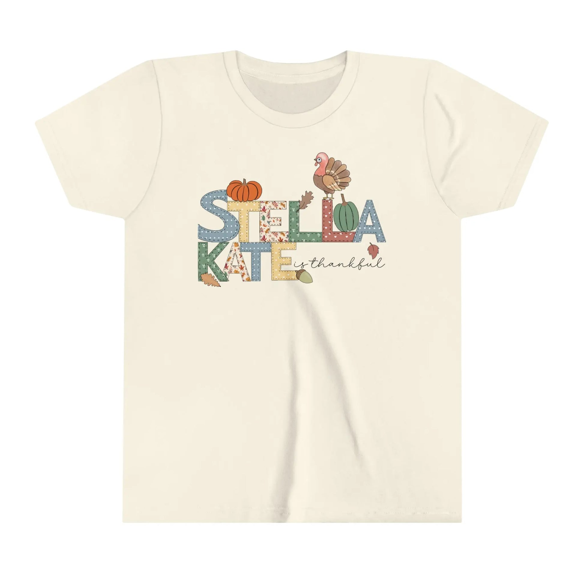 Personalized Thanksgiving Youth Short Sleeve Shirt Printify