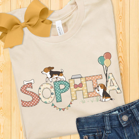 Personalized Toddler Dog Shirt - 50 dog breeds Printify