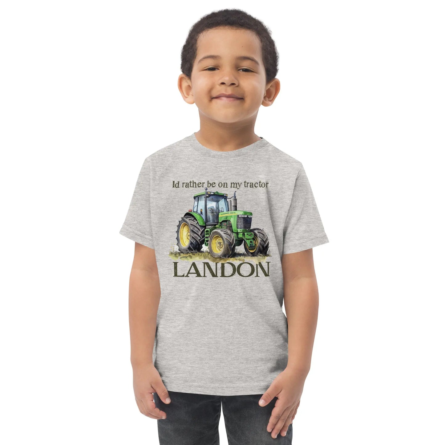 Personalized Tractor Toddler t-shirt, Farm Tractor Shirt Amazing Faith Designs