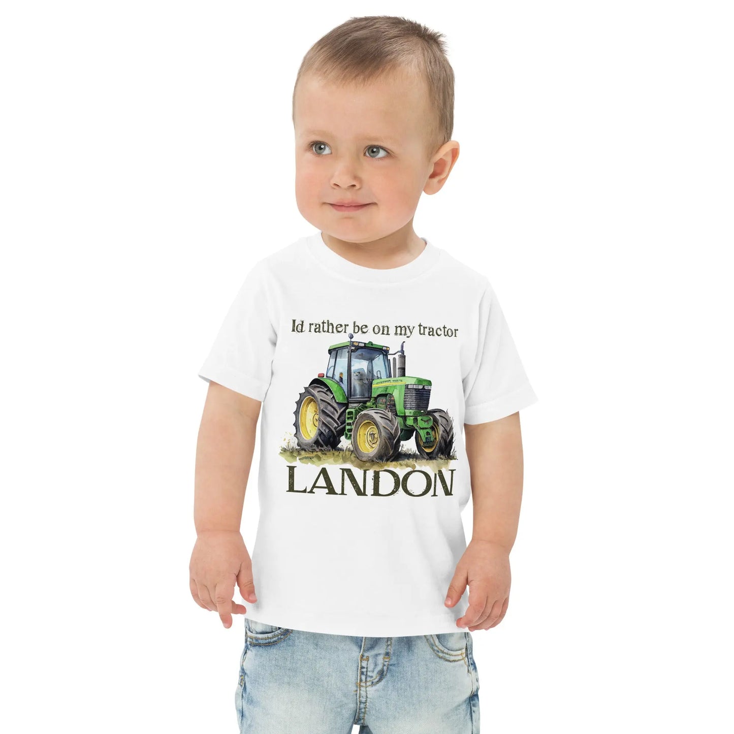 Personalized Tractor Toddler t-shirt, Farm Tractor Shirt Amazing Faith Designs