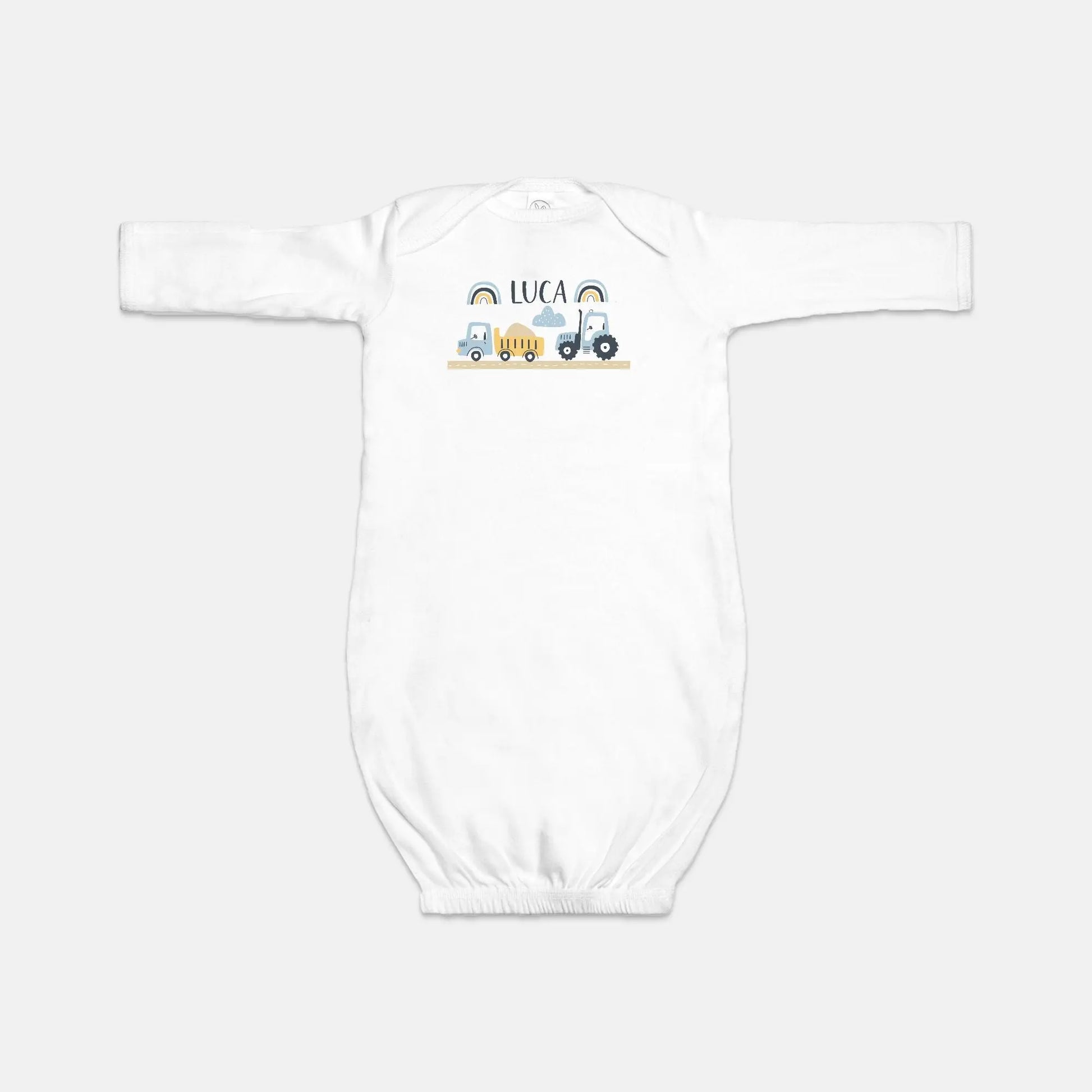 Personalized Transportation Baby Gown Amazing Faith Designs