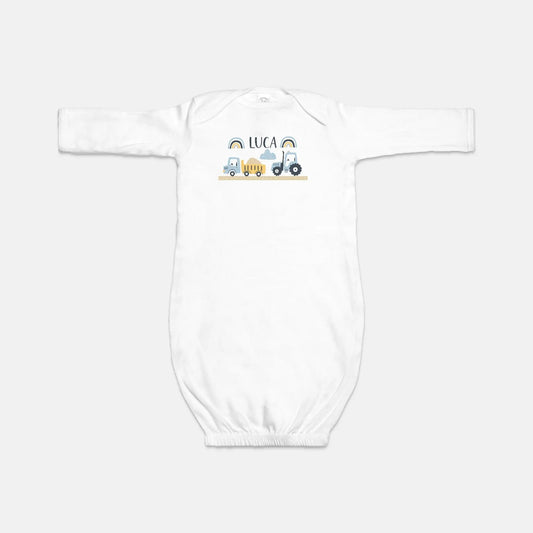 Personalized Transportation Baby Gown Amazing Faith Designs