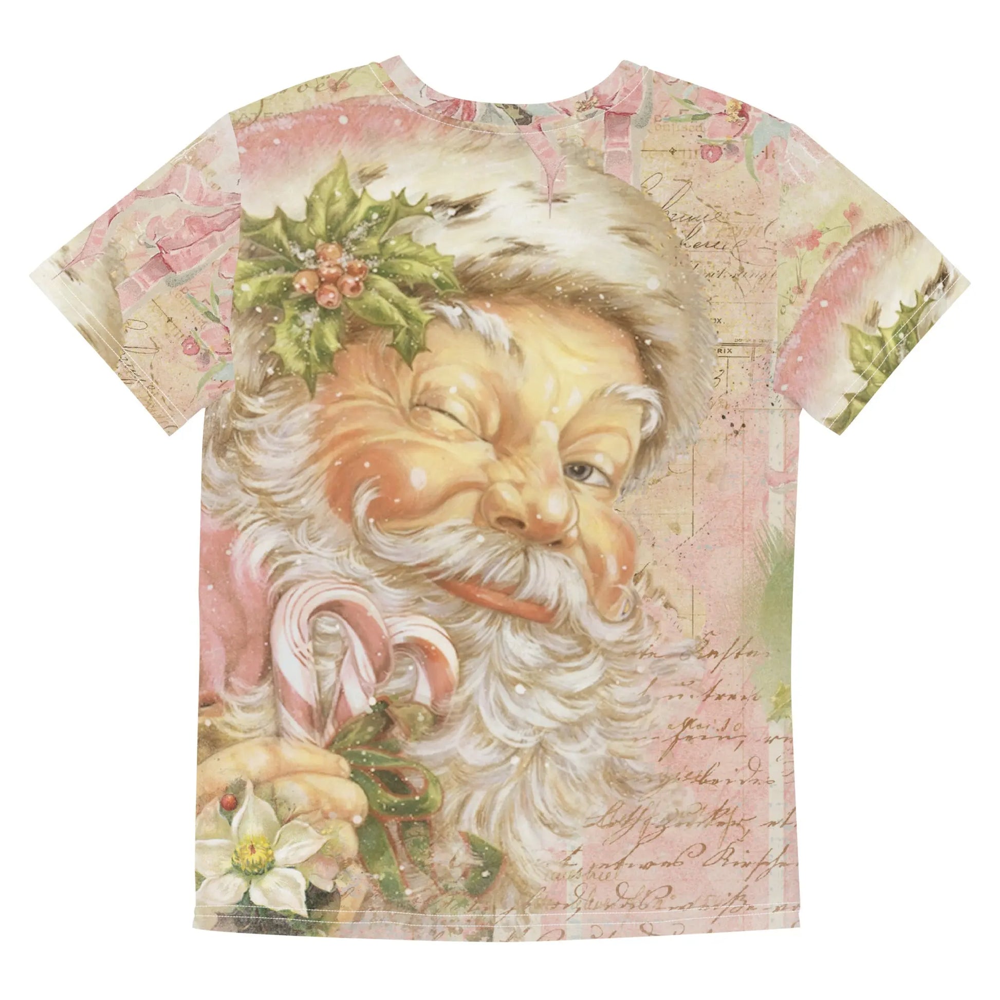 Pink Vintage Santa Claus Youth t-shirt - Amazing Faith Designs