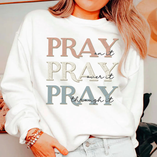 Pray On It Unisex Comfort Colors Sweatshirt Printify