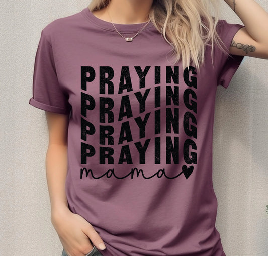Praying Mama Christian Tshirt | Grammy, Nana, Gigi, Mimi Printify