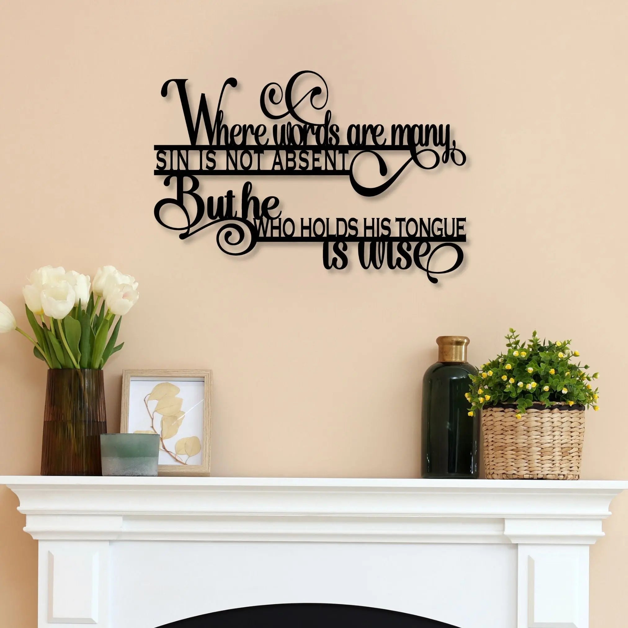 Proverb Metal Sign - Custom Text | Amazing Faith Designs