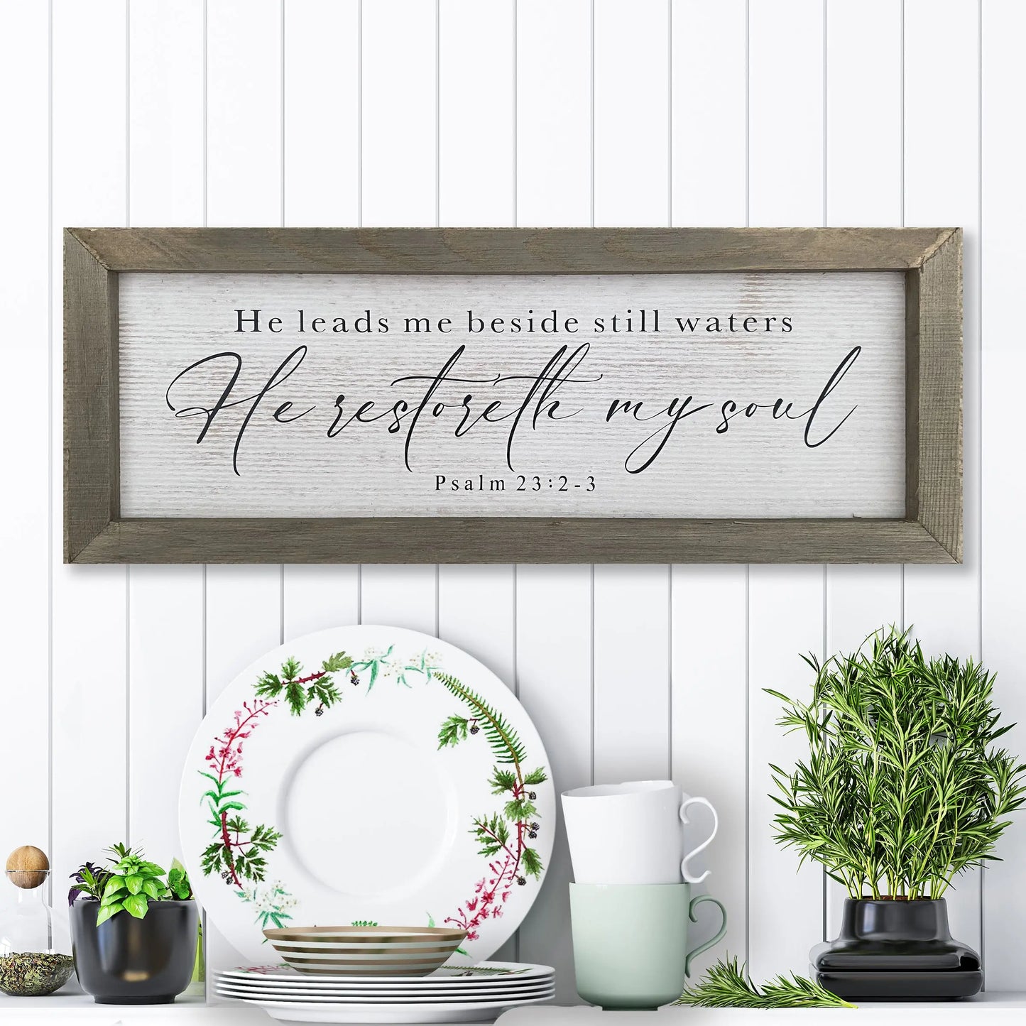 Psalm 23 Rustic Christian Wood Sign Amazing Faith Designs