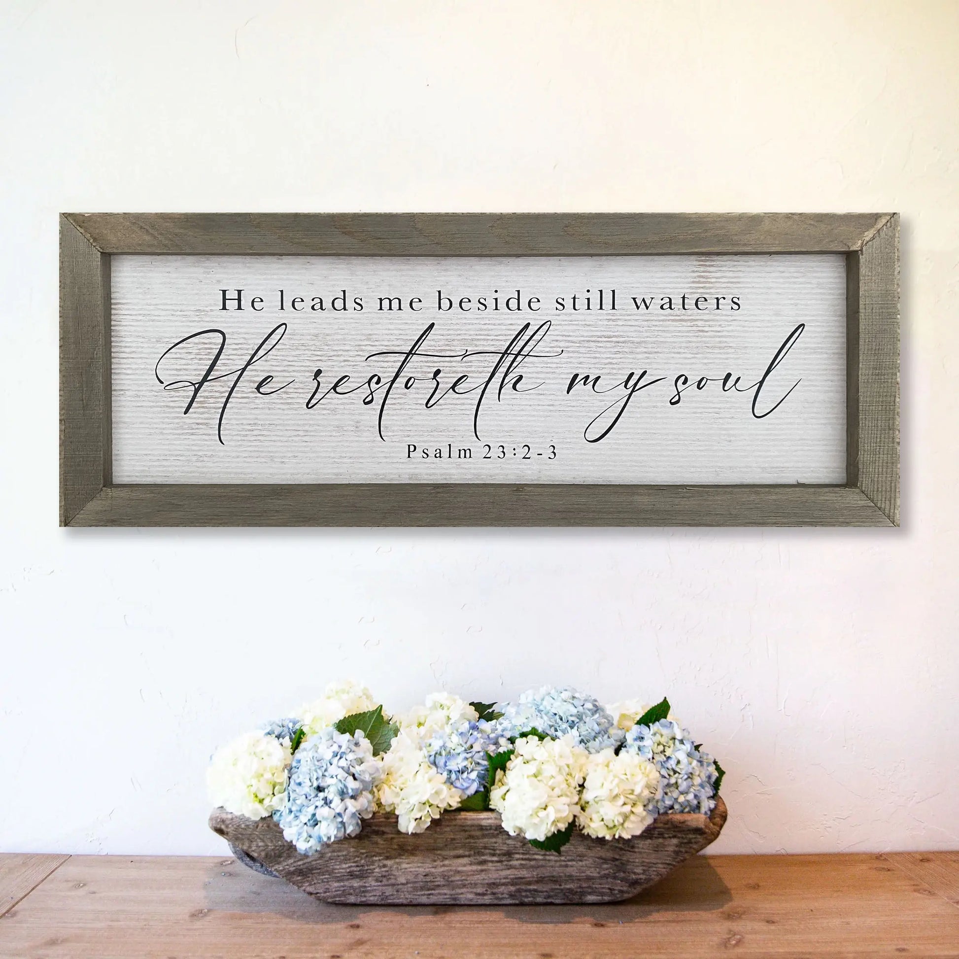 Psalm 23 Rustic Christian Wood Sign Amazing Faith Designs