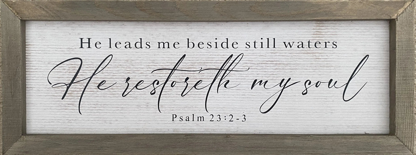 Psalm 23 Rustic Christian Wood Sign Amazing Faith Designs