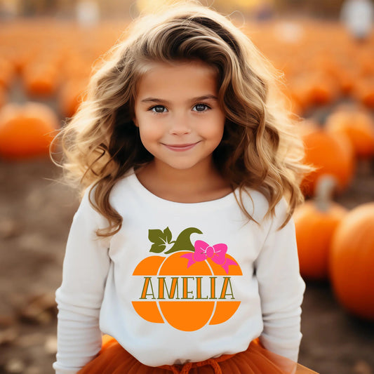 Pumpkin Name Toddler Long Sleeve Tee 2T 3T 4T 5T Printify
