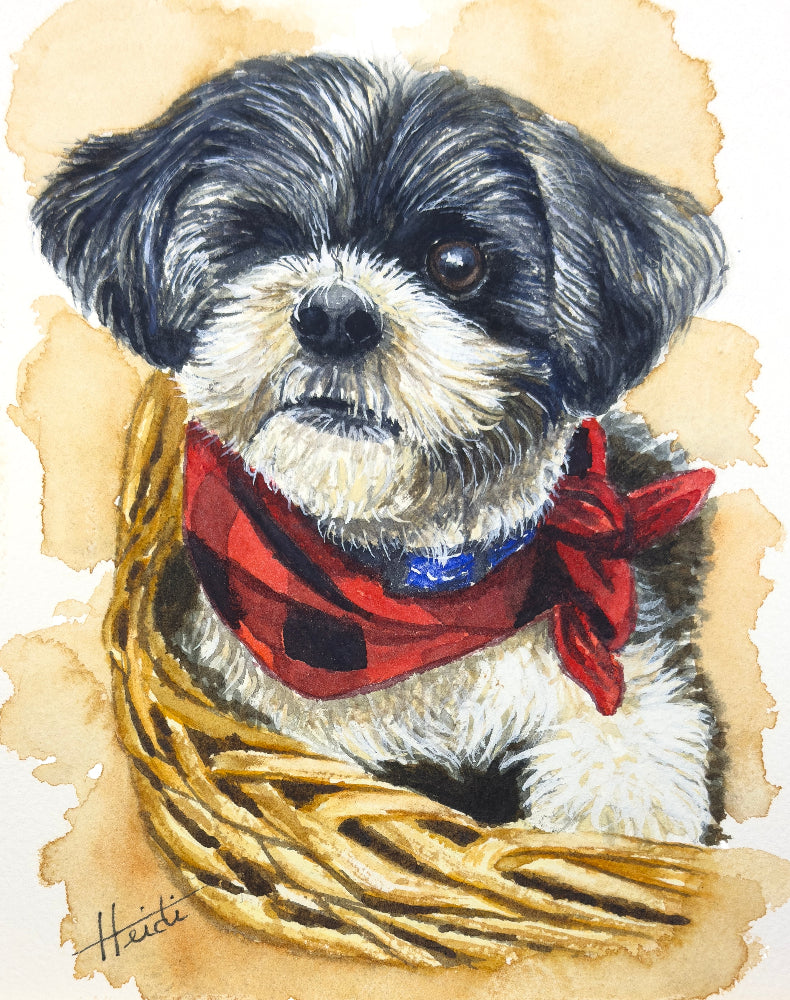 Custom Watercolor Pet Portrait from Your Photo | Hand Painted Original - Amazing Faith Designs