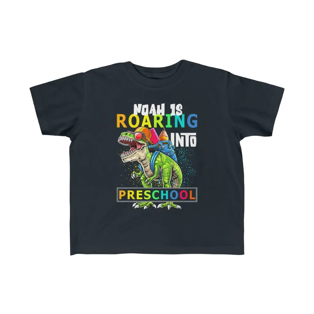 Roaring Into Preschool Tshirt, Back to School Shirt, Preschool Tee, Dinosaur Shirt Printify