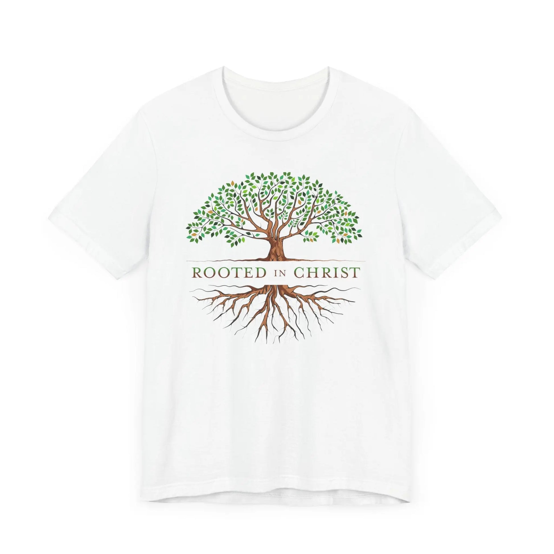 Rooted in Christ Unisex Christian Shirt Printify