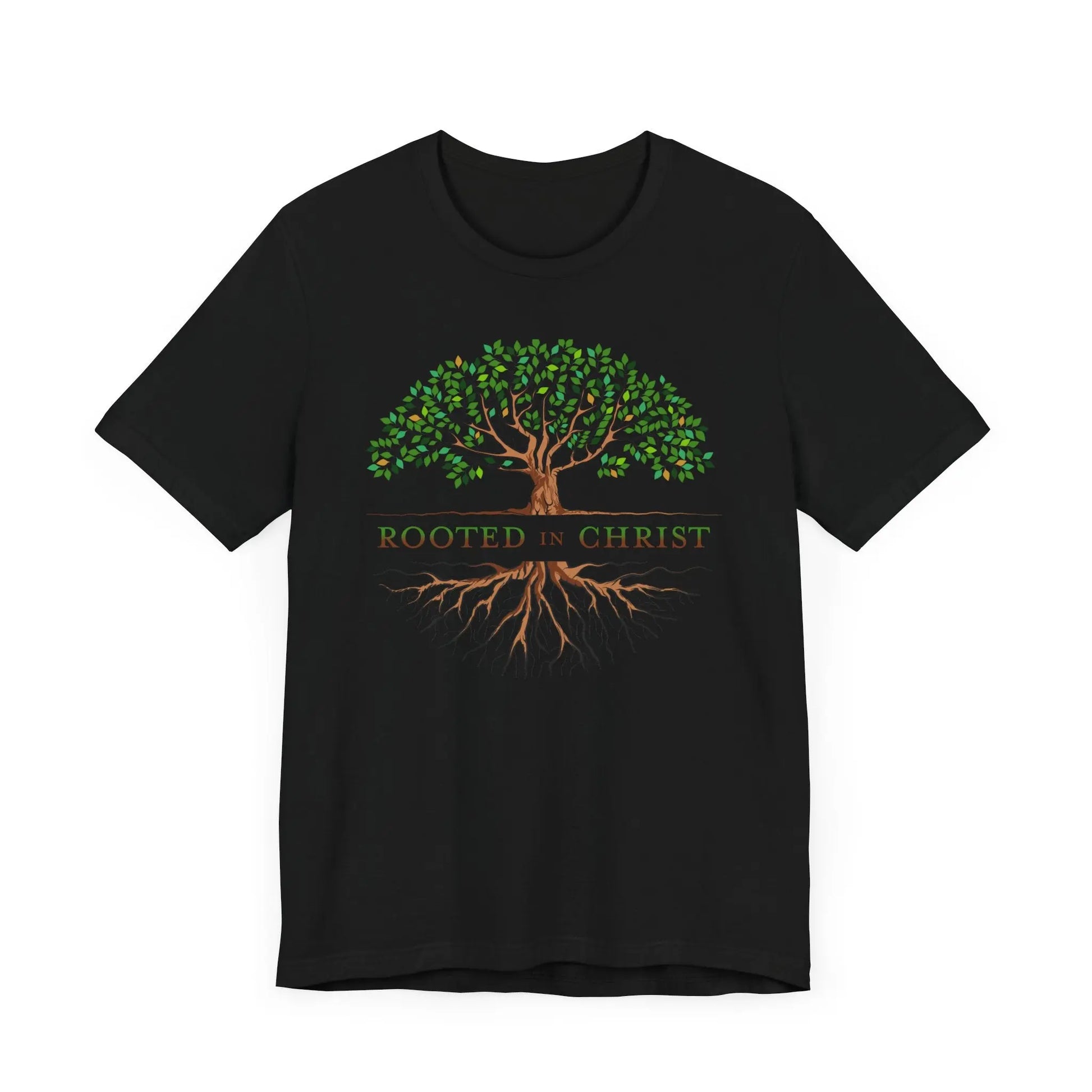 Rooted in Christ Unisex Christian Shirt Printify