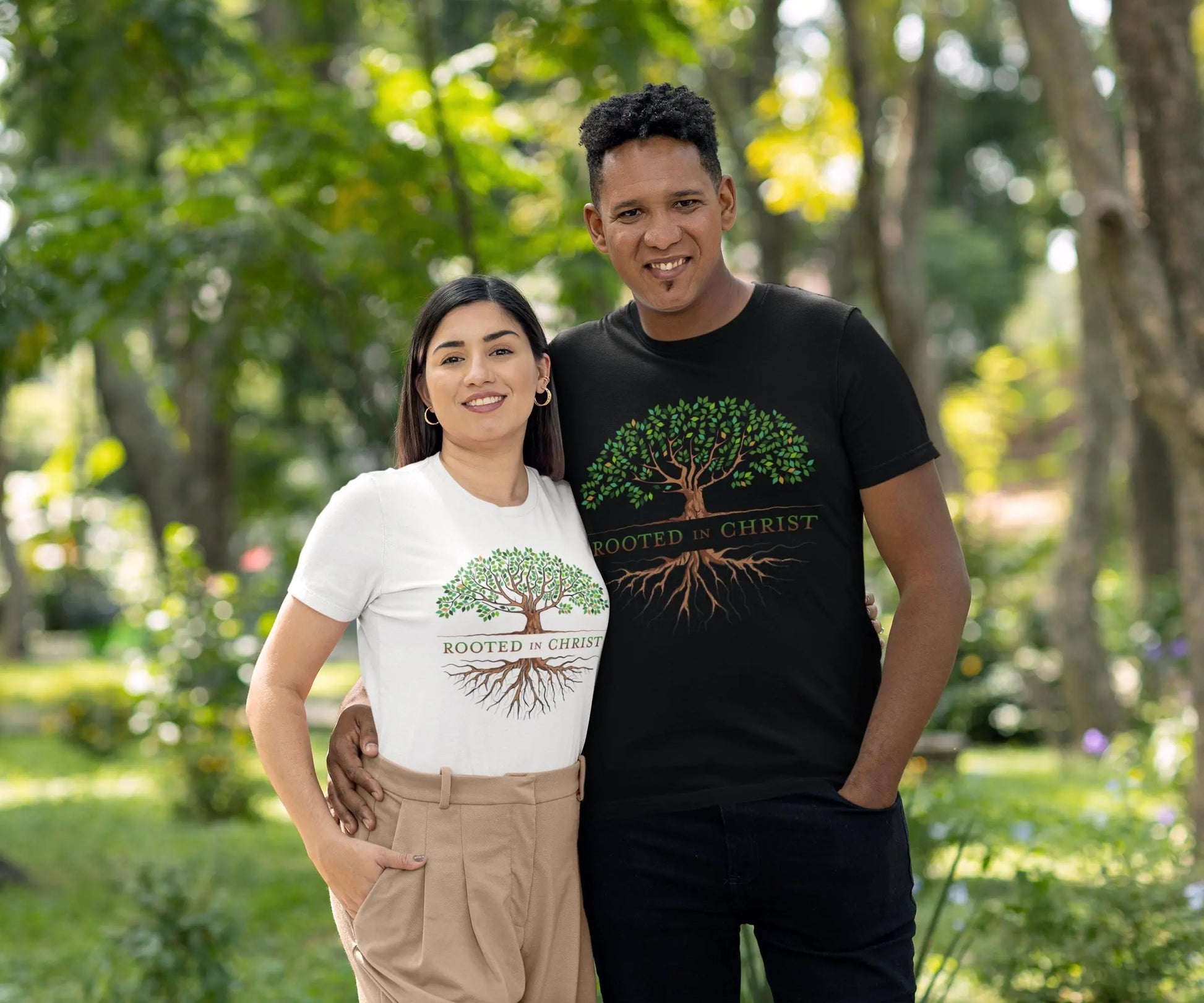 Rooted in Christ Unisex Christian Shirt Printify