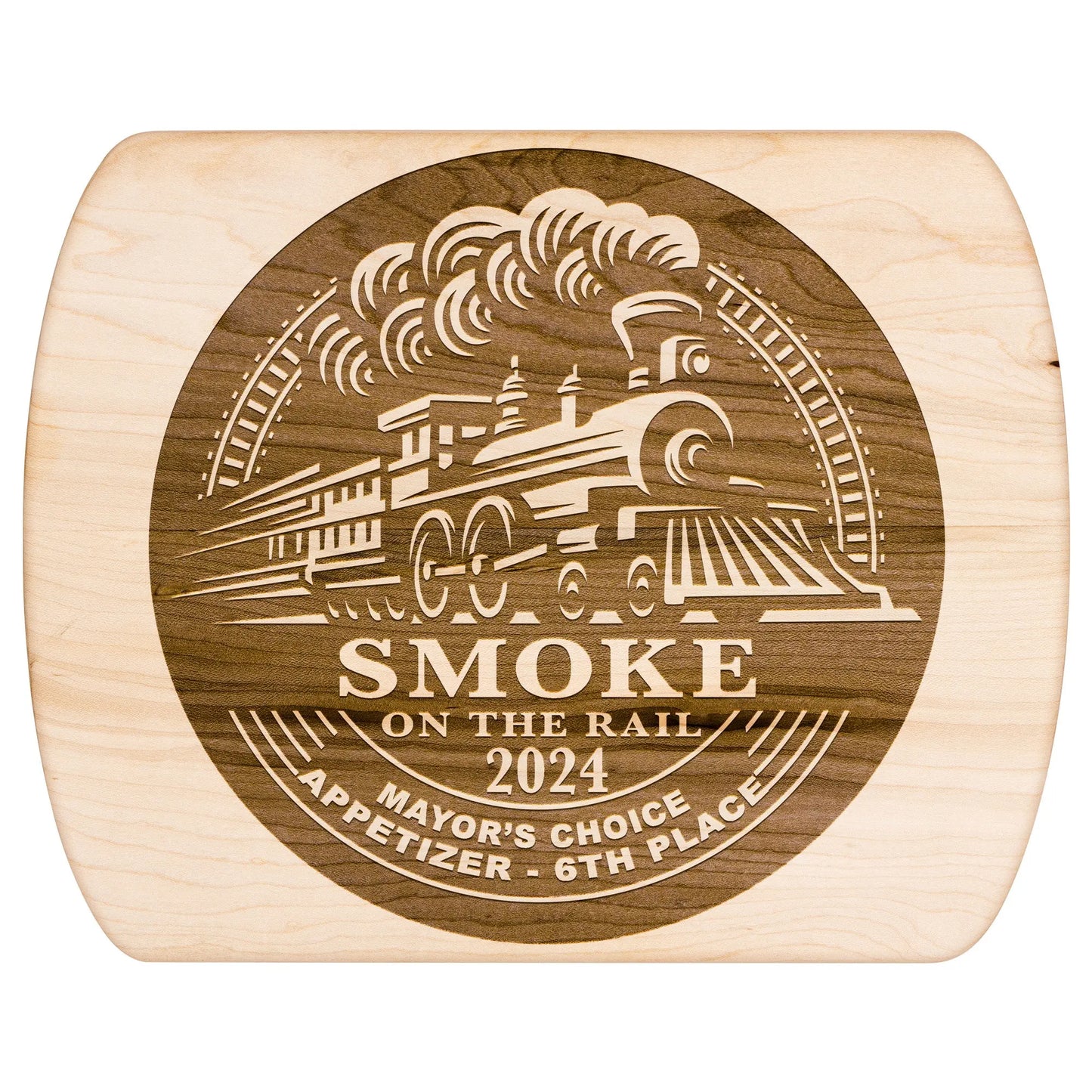 SMOKE ON THE RAIL | Small or Large Cutting Board teelaunch