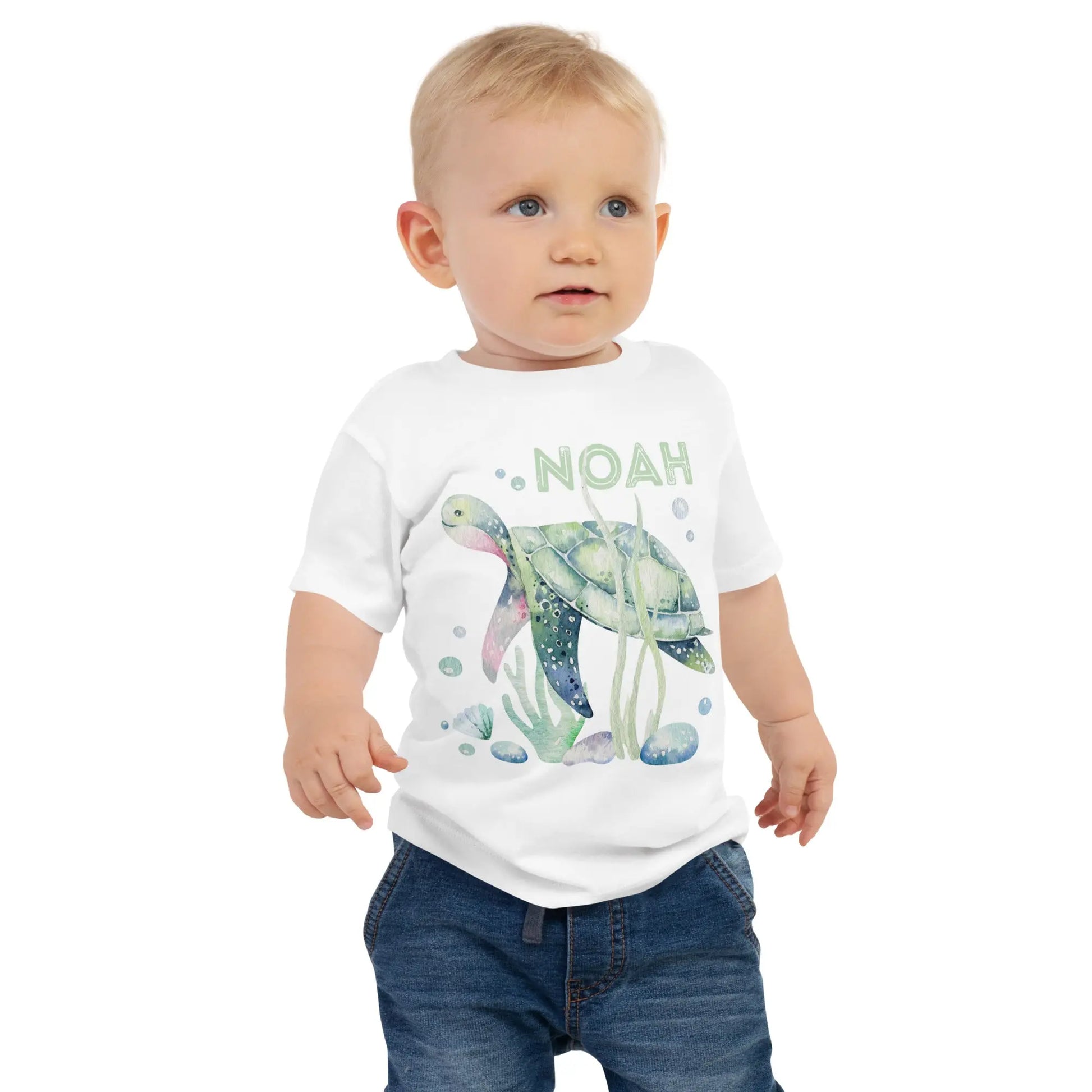 Sea Turtle Personalized Baby Shirt Amazing Faith Designs