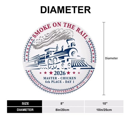 Smoke on the Rail 2026 Trophy Decorative Plate - Amazing Faith Designs