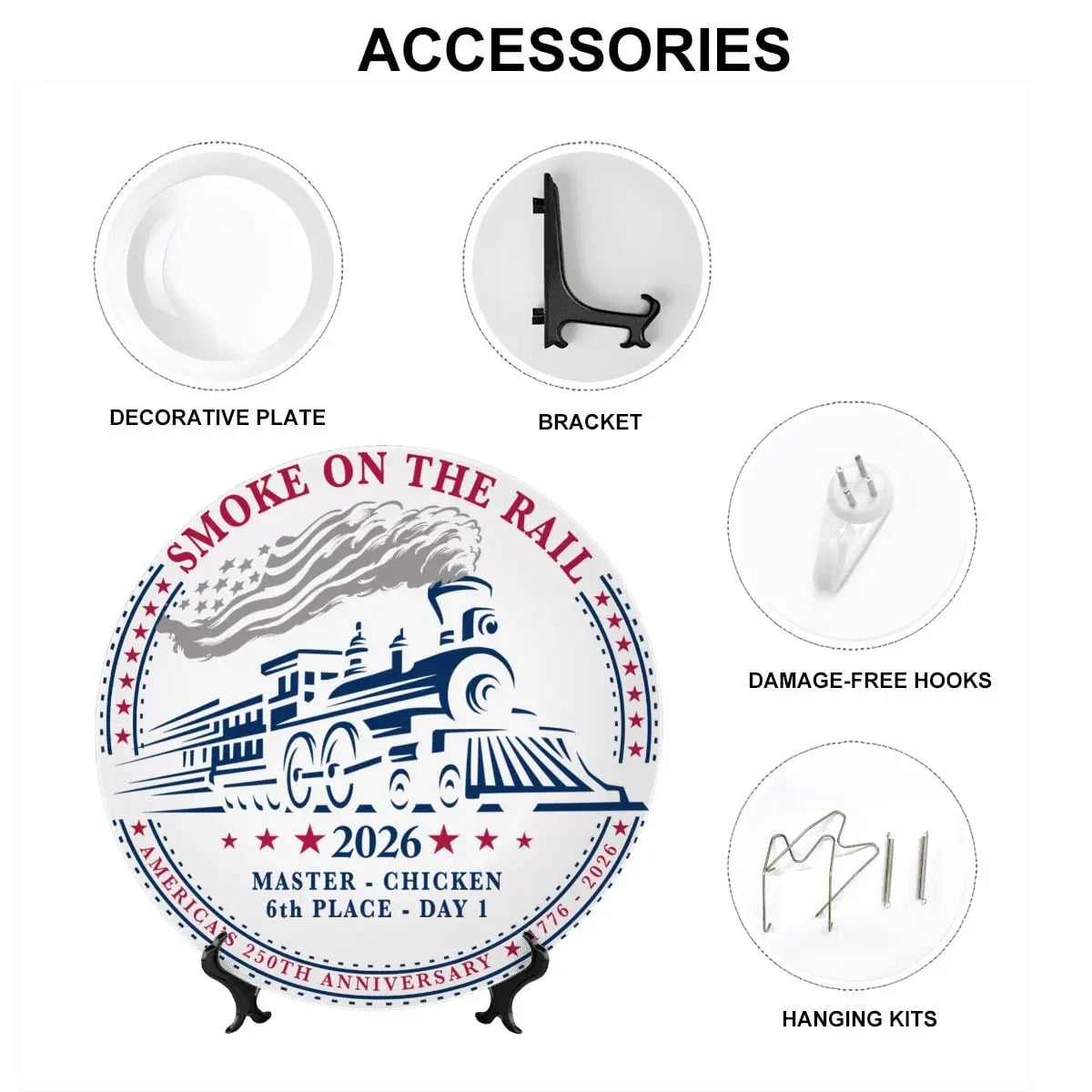 Smoke on the Rail 2026 Trophy Decorative Plate - Amazing Faith Designs