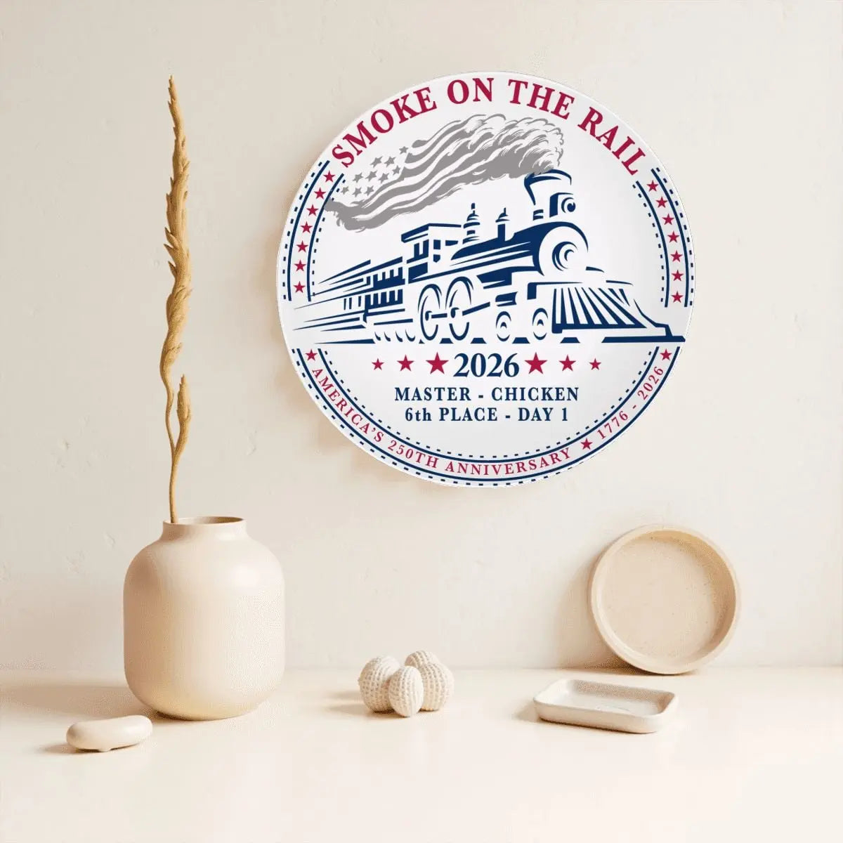Smoke on the Rail 2026 Trophy Decorative Plate - Amazing Faith Designs