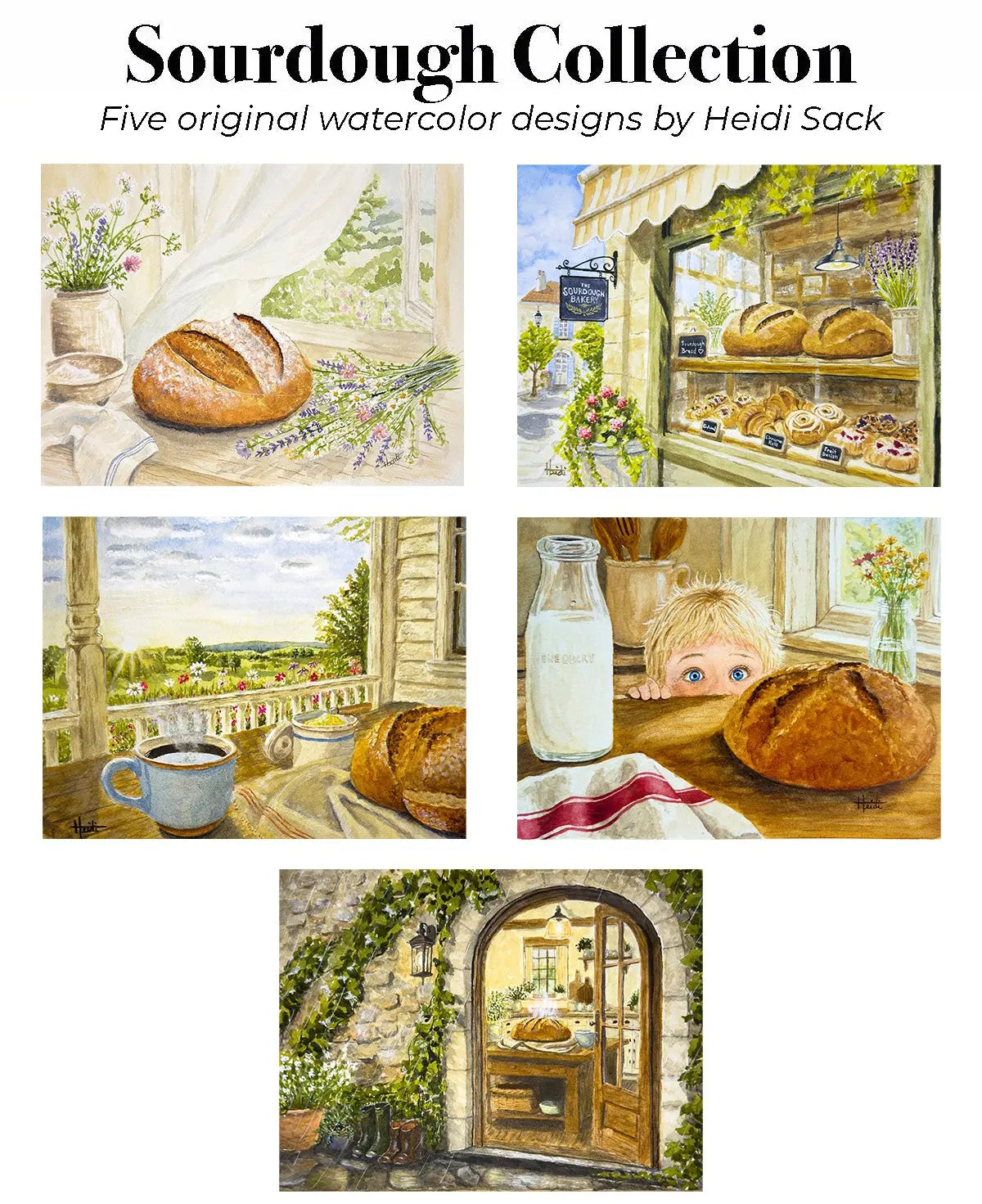 Sourdough Collection Greeting Card Collection — Set of 5 Amazing Faith Designs