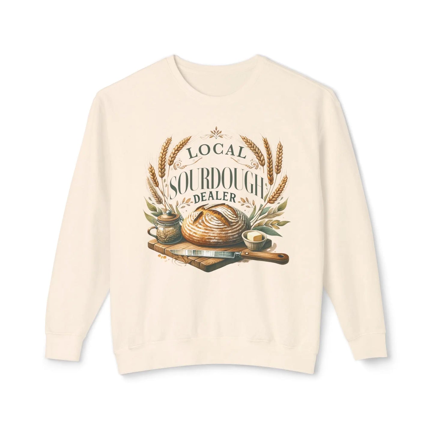 Sourdough Dealer Lightweight Sweatshirt Printify