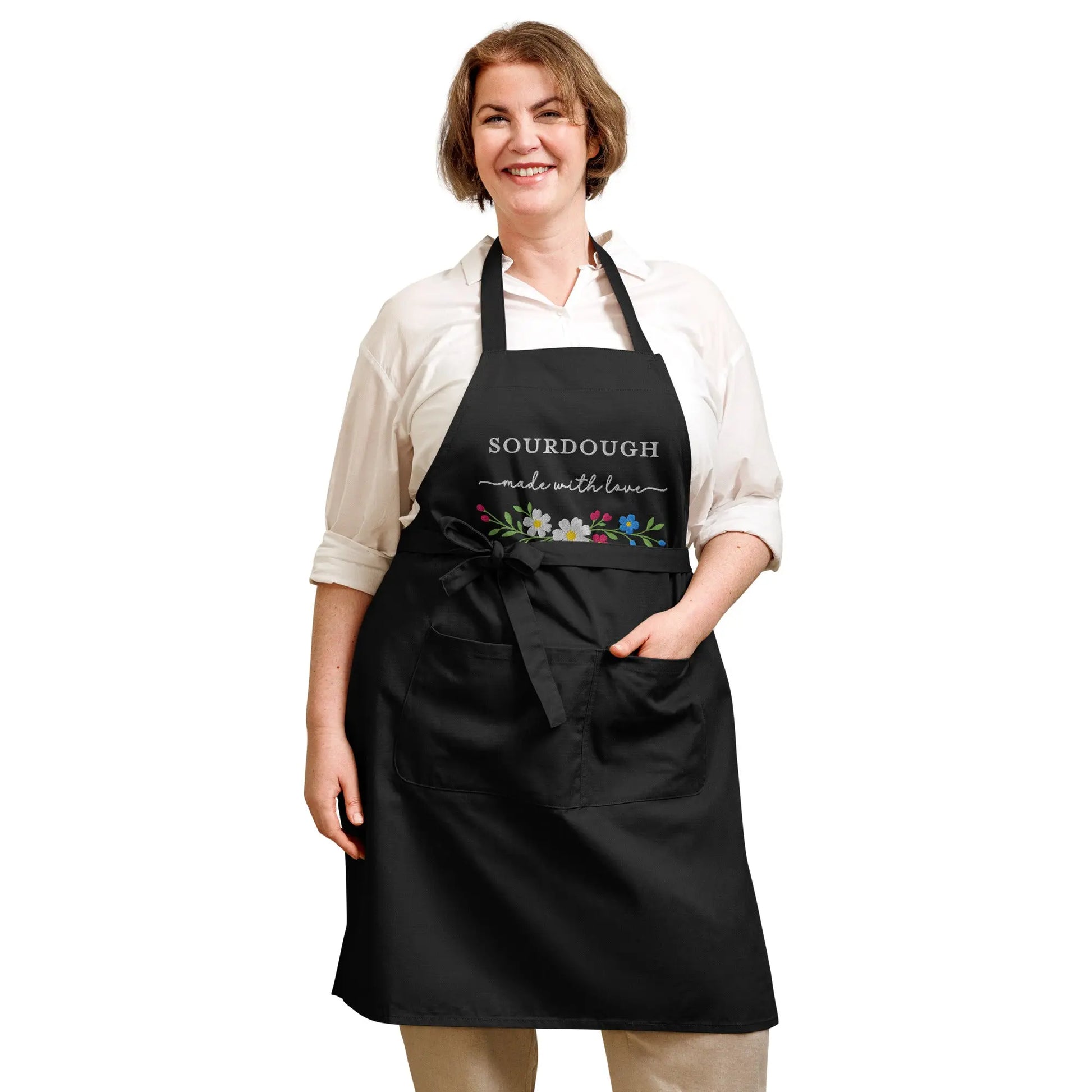 Sourdough Made With Love Embroidered Organic Cotton Apron Amazing Faith Designs