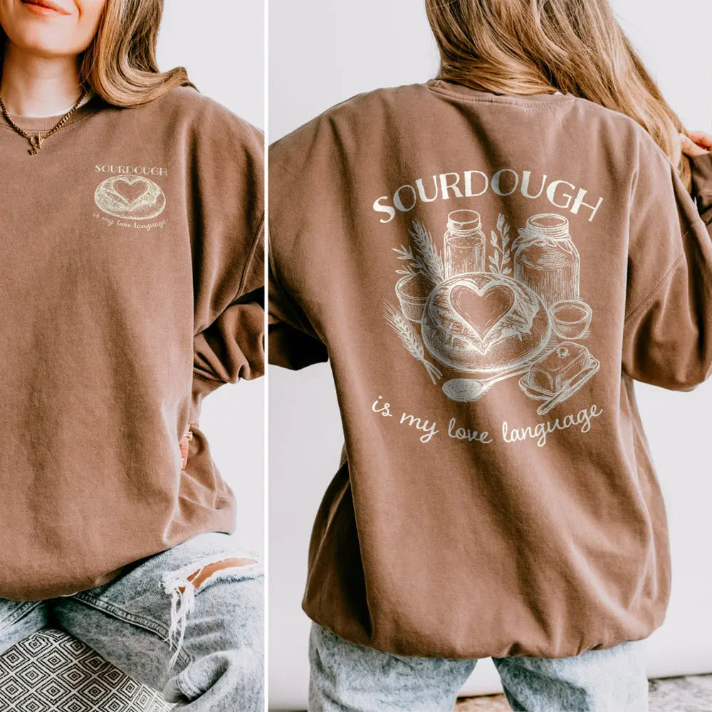 Sourdough is My Love Language Lightweight Sweatshirt Printify
