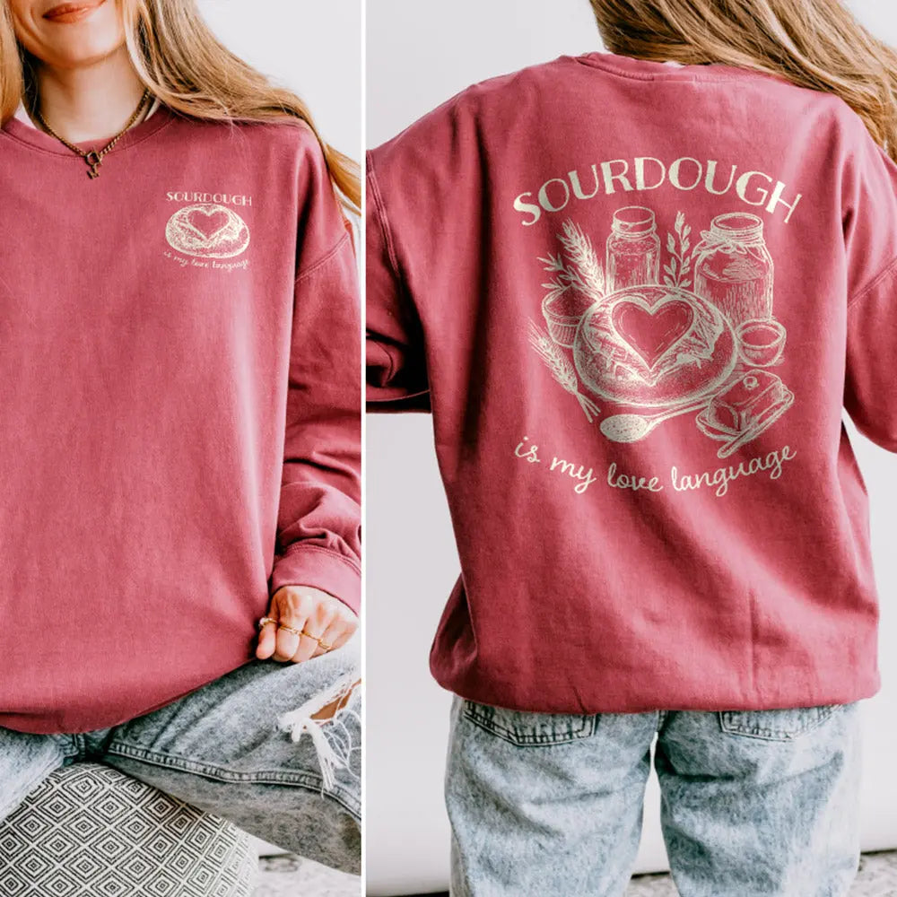 Sourdough is My Love Language Lightweight Sweatshirt Printify