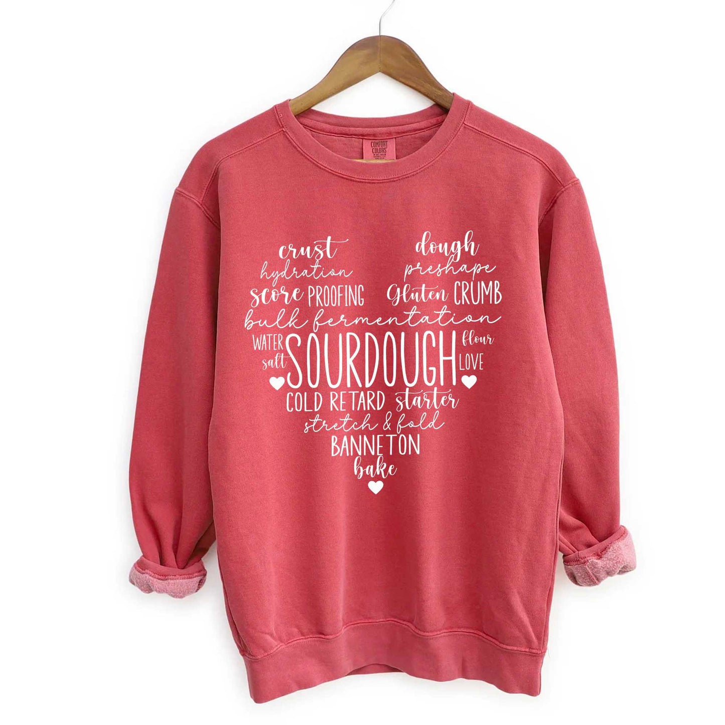 Sourdough Love Heart Lightweight Sweatshirt - Amazing Faith Designs