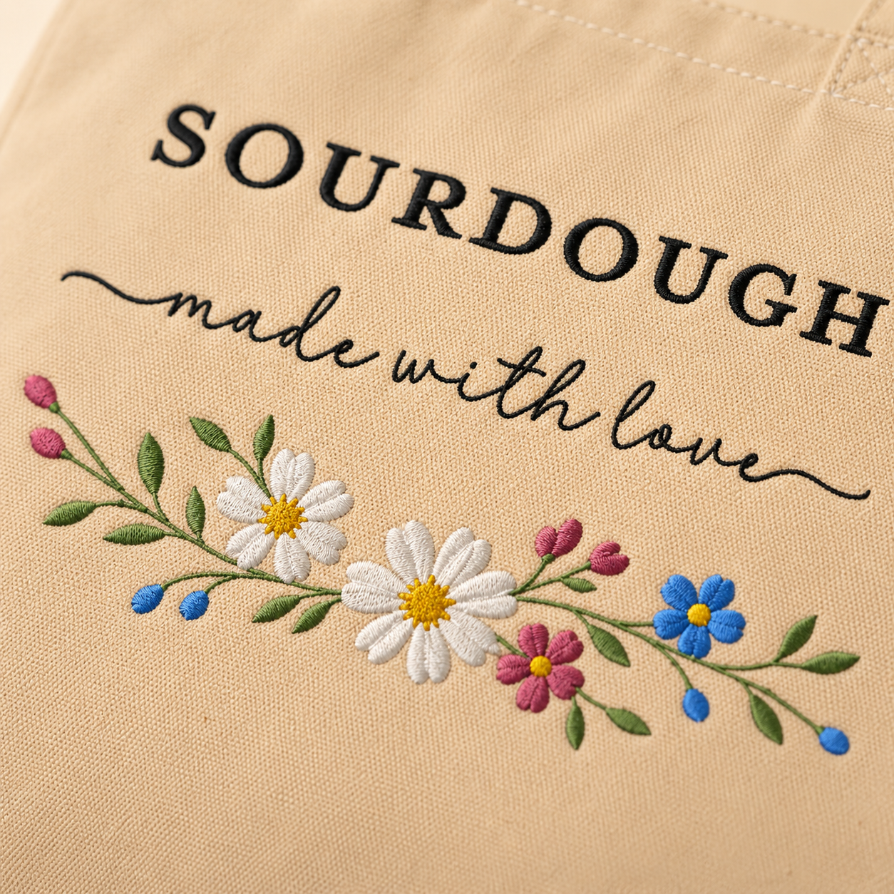 Sourdough Made With Love Large organic tote bag - Amazing Faith Designs