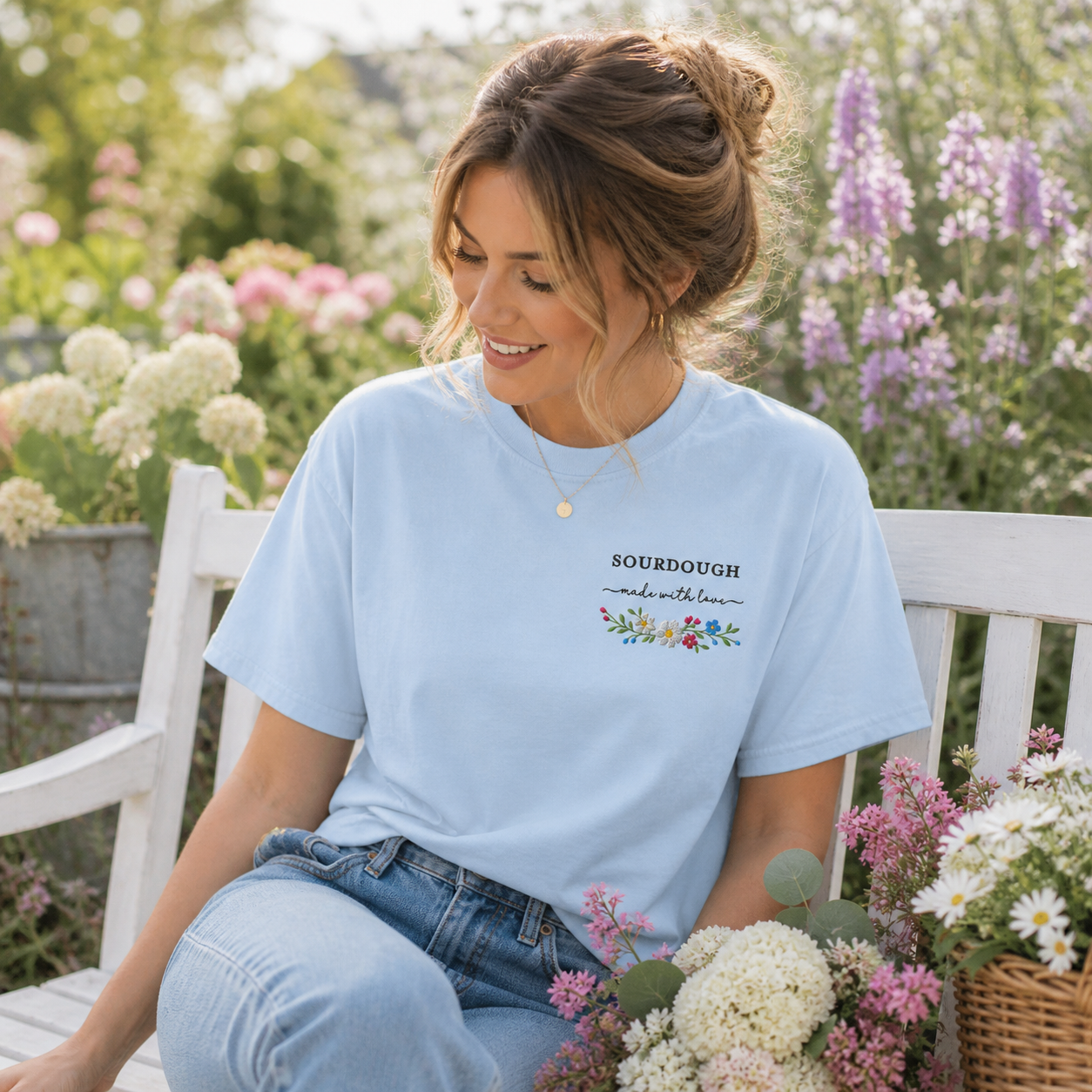 Sourdough Made with Love T-shirt - Comfort Colors - Amazing Faith Designs