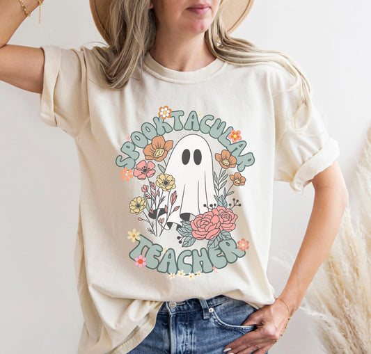 Spooktacular Teacher Halloween T-shirt - Amazing Faith Designs