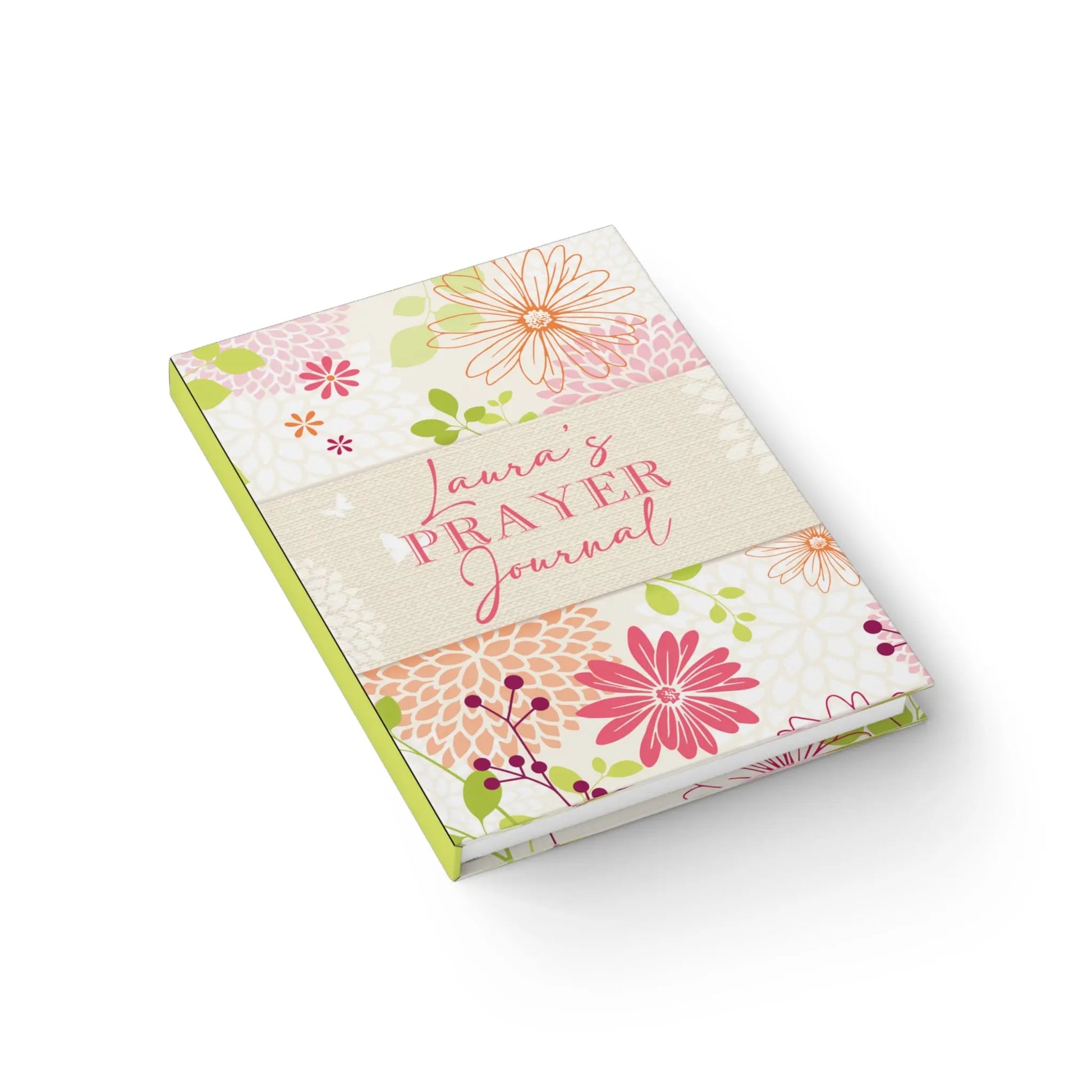 Spring Flowers Christian Prayer Journal - Ruled Line Printify