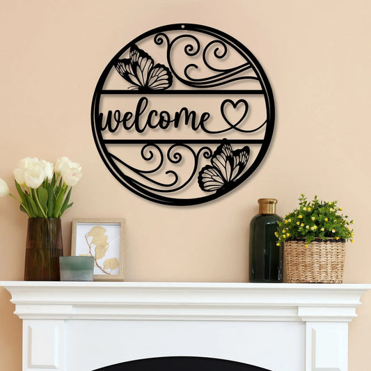 Spring Welcome Metal Sign, Porch Welcome Sign teelaunch