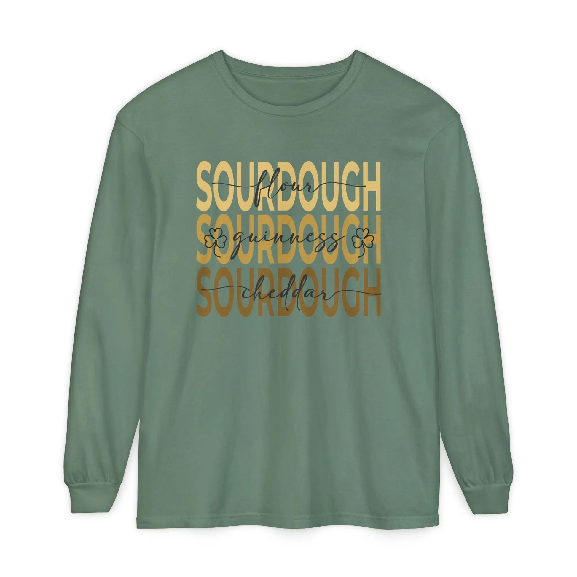 St Patricks Day Guinness Cheddar Sourdough Long Sleeve Shirt Printify