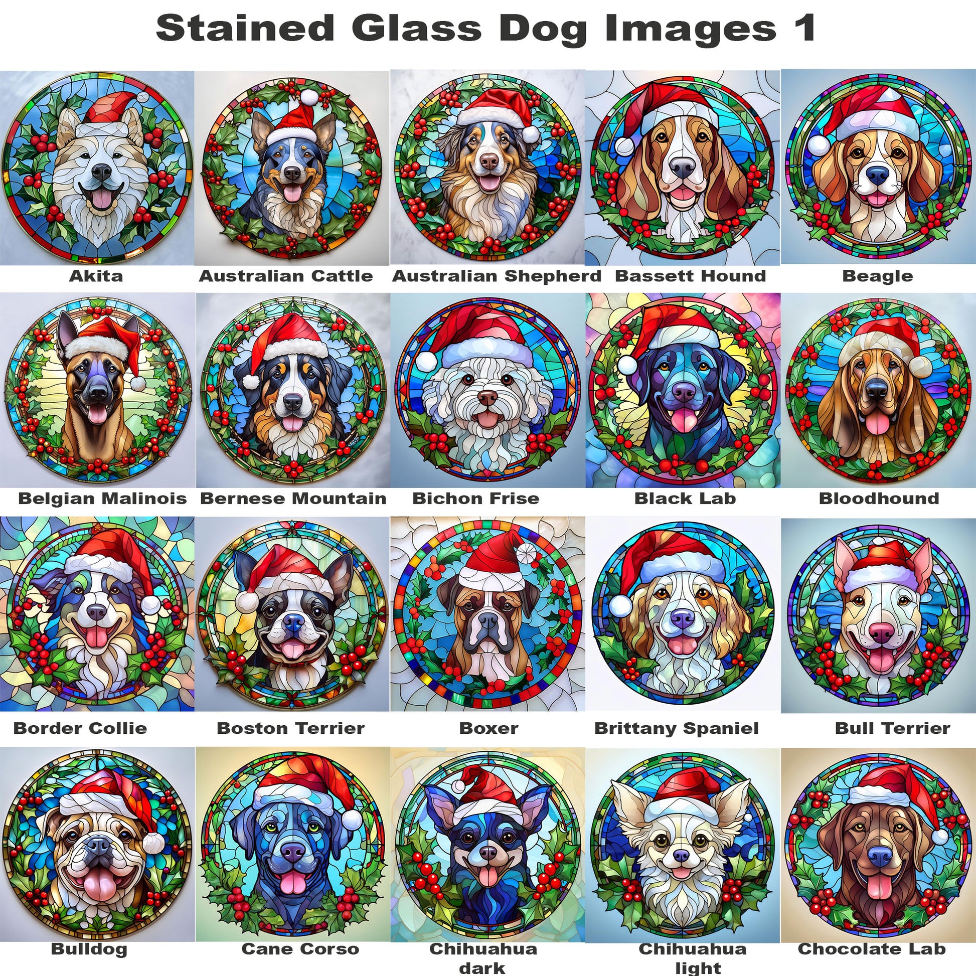 Personalized Dog Beveled Glass Christmas Ornament - Amazing Faith Designs