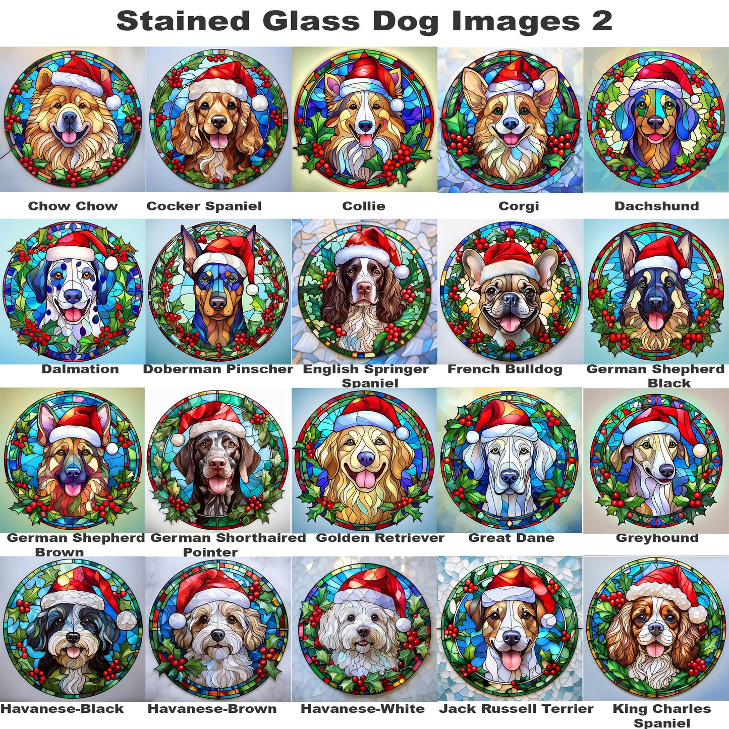 Personalized Dog Beveled Glass Christmas Ornament - Amazing Faith Designs