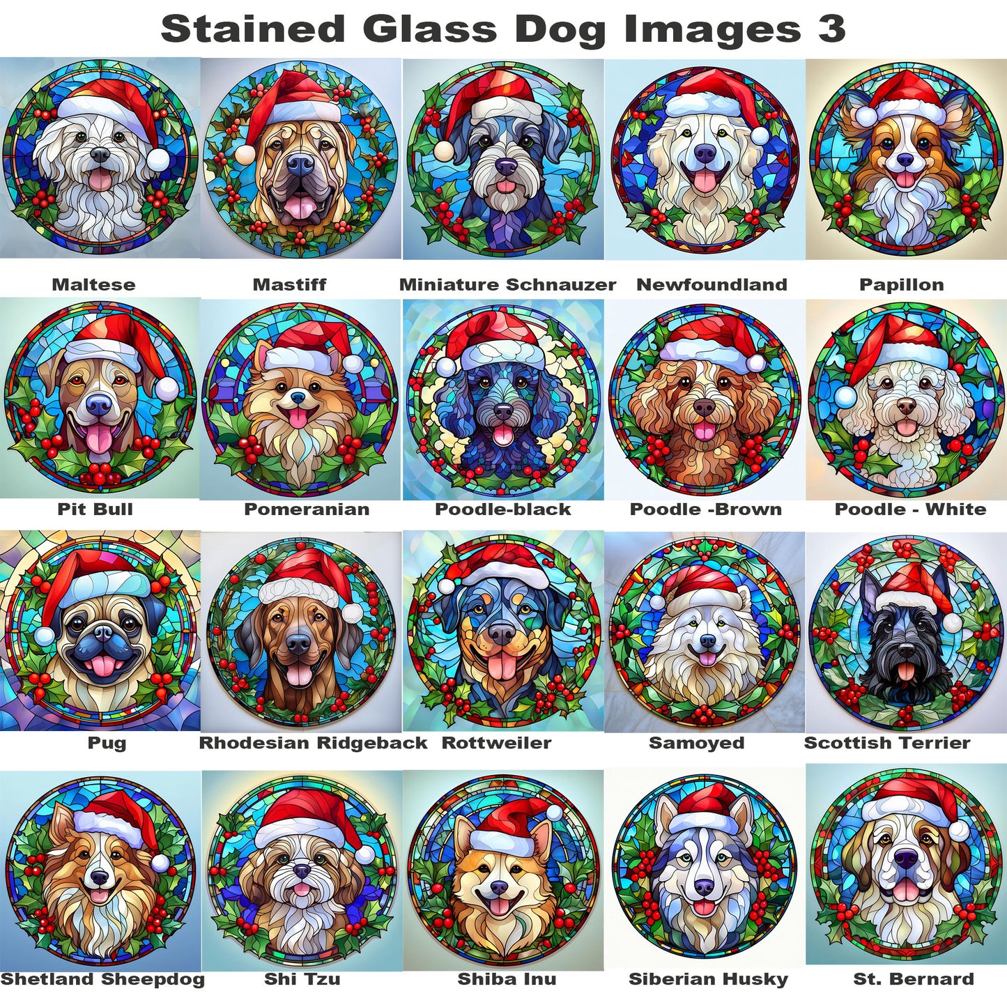 Personalized Dog Beveled Glass Christmas Ornament - Amazing Faith Designs